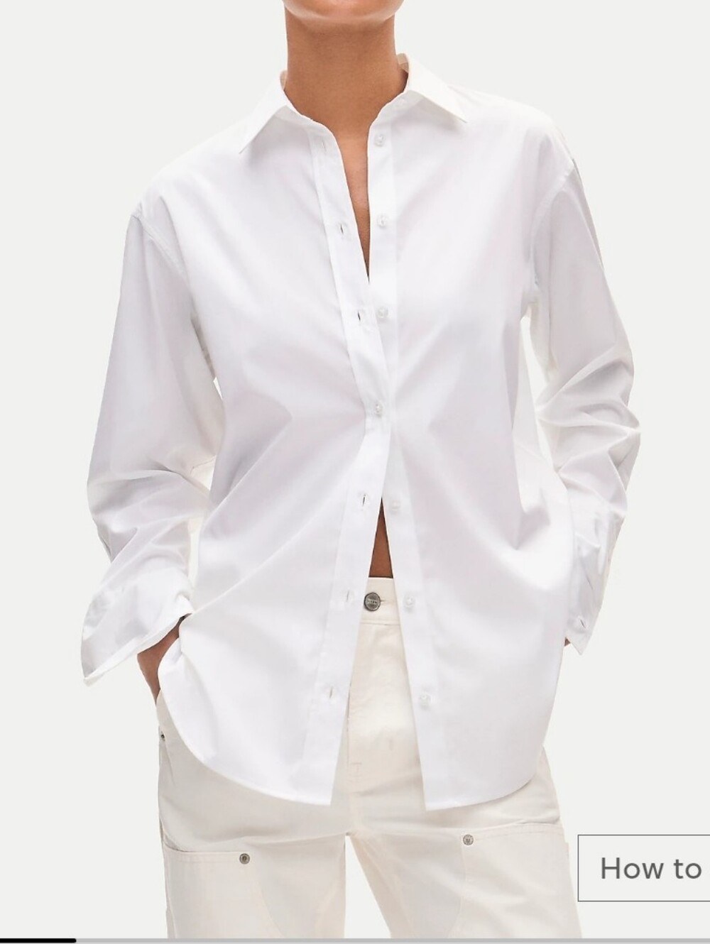J. Crew Esme Relaxed Fit  White Women's Button-Down Shirt Size XS NEW